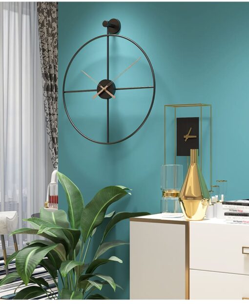 SND Premium Wall Clock with Modern Look for Dining Room, Lobby & Bedroom - Black, Size : 50cm - Image 6