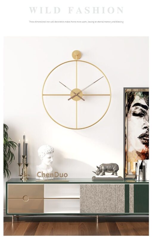SND Premium Wall Clock with Modern Look for Dining Room, Lobby & Bedroom - Black, Size : 50cm - Image 7