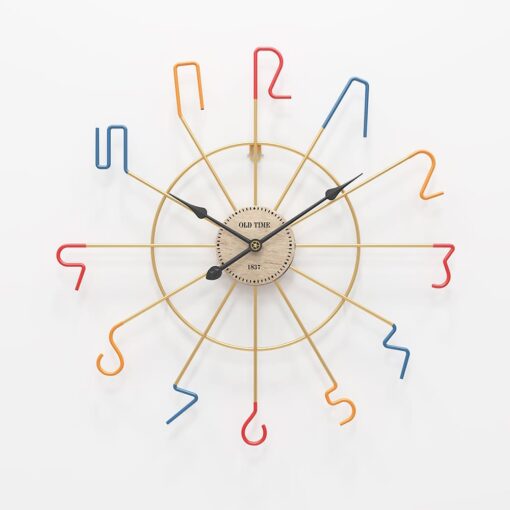 SND Home Decor Numbered Stainless Steel Wall clock 20 inch Size for your bedroom / dinning room / children's bedroom (50cm - Gold)
