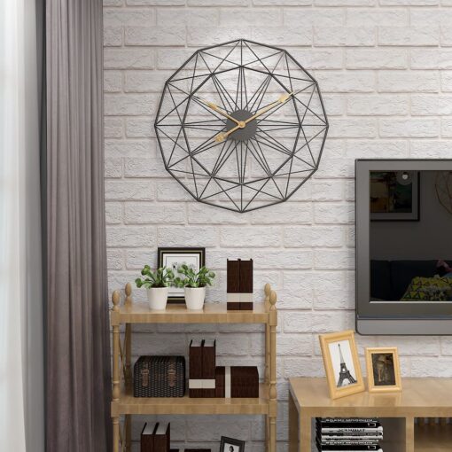 SND Designer Wall Clock, Spider Net Design Wall Clock for Living Room, Bedroom, Kitchen - Black, 60 cm - Image 9