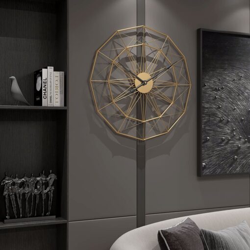 SND Designer Wall Clock, Spider Net Design Wall Clock for Living Room, Bedroom, Kitchen - Black, 60 cm - Image 5