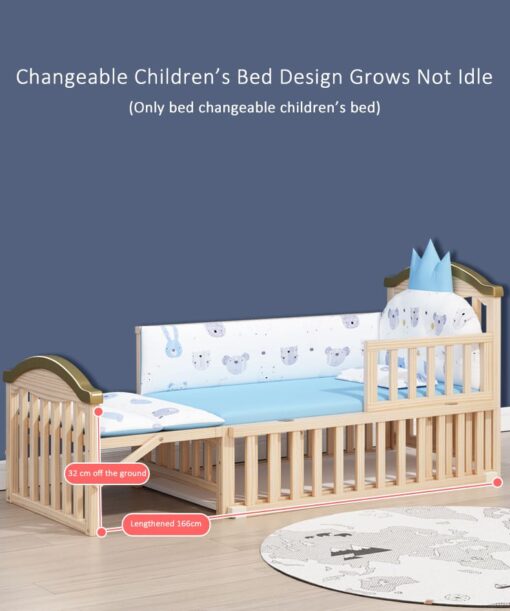 Baby Cot Cum Junior Bed Online - Best Super Comfy European Pinewood