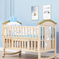 Best Baby Cot Cum Junior Bed Online - Large Baby Cot Crib Pinewood