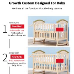 Best Baby Cot Cum Junior Bed - Pinewood Baby Bed Crib - Junior Bed