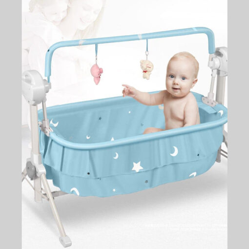 StarAndDaisy Smart & Portable Baby Cradle Crib with automatic swing, remote and Bluetooth (Nestling - Pink) - Image 7