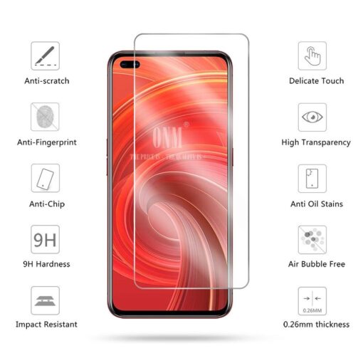YUGAO Premium Aero-Fit Robust Oleophobic Tempered Glass for Realme X50 Pro (Most Compatible Devices - 6.67" | 1080x2400 pixels)