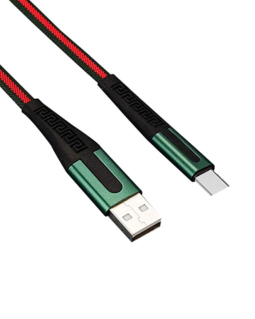 Yugao X-53 1 m USB Type C Cable Dual Tone Nylon Braided Unbreakable Joints Premium Feel (Compatible with All Type C-USB Devices) - Image 2