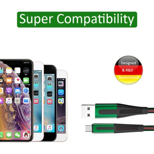 Yugao X-53 1 m USB Type C Cable Dual Tone Nylon Braided Unbreakable Joints Premium Feel (Compatible with All Type C-USB Devices) - Image 7