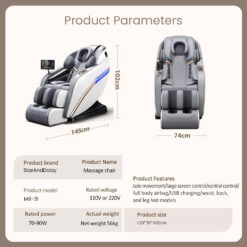 Deluxe Full Body Massage chair with 3D Roller Dimension of Product