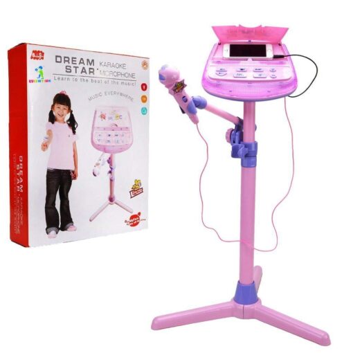 Dream Star Kids Karaoke Microphone With MP3 Functional Use & Adjustable Height- (Color May Vary)