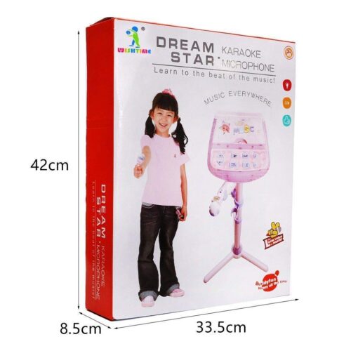 Dream Star Kids Karaoke Microphone With MP3 Functional Use & Adjustable Height- (Color May Vary) - Image 3