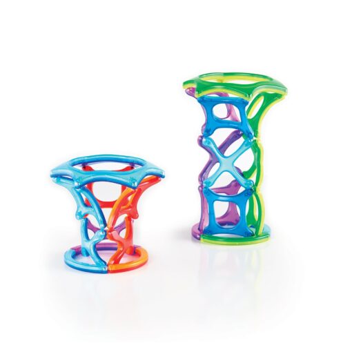 Magic Magnetic Building Blocks Set, 60 Piece Curved Magnetic Tiles, STEM Educational Construction Toy - Image 5