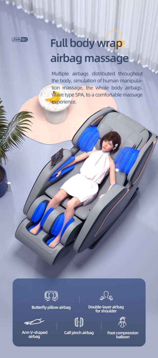 StarAndDaisy Royal Dream Automatic Body Scan Full Body 3D Massage Chair with Zero gravity (Grey | JR-Q8-5) - Image 4