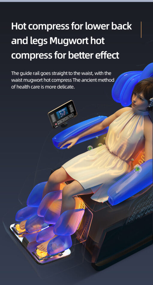 StarAndDaisy Royal Dream Automatic Body Scan Full Body 3D Massage Chair with Zero gravity (Grey | JR-Q8-5) - Image 5