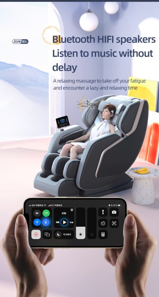StarAndDaisy Royal Dream Automatic Body Scan Full Body 3D Massage Chair with Zero gravity (Grey | JR-Q8-5) - Image 6