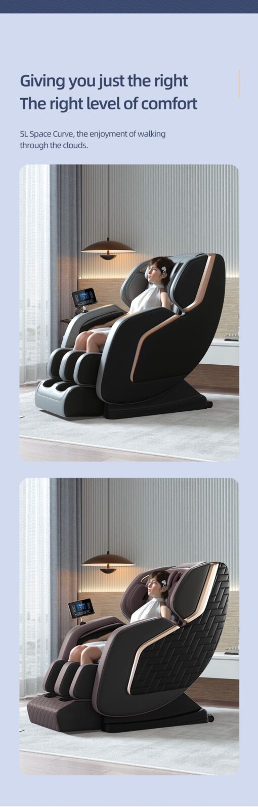 StarAndDaisy Royal Dream Automatic Body Scan Full Body 3D Massage Chair with Zero gravity (Grey | JR-Q8-5) - Image 8