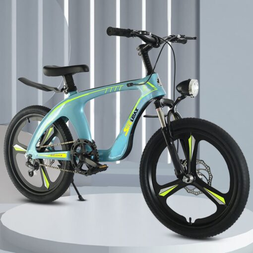 StarAndDaisy Skillmax 20 inch Kids Bicycle with 6 Gearshift, Ultra-light Magnesium Alloy, Dual Disc Brakes for Boys and Girls - Blue