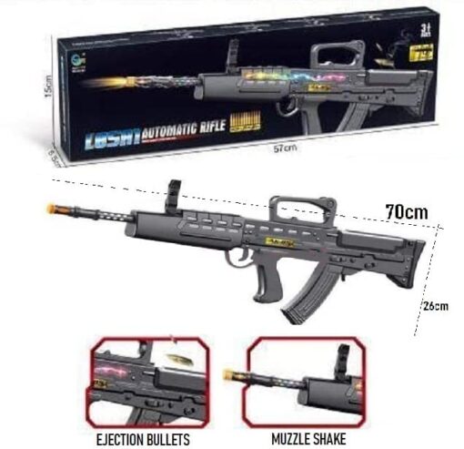 30 Inches Long AK 85 Light Sound Musical Toy Gun with Vibration Effect Toy Gun Gift for Kids Boys