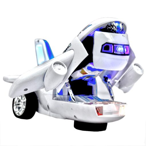Transformation Airbus Light Sound Bump & GO Aeroplane Toy - LED Airplane Boeing Airbus Converting to Robot Toy Transform for Plane 3+ Years Old Boys & Girls | Light & Sound Toy for Kids - Image 4