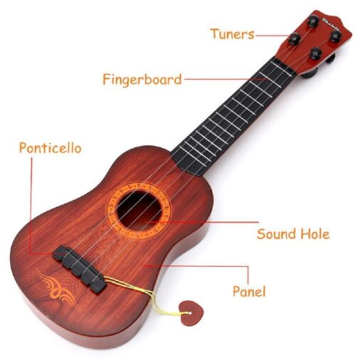 Acoustic Guitar 4-String / Musical Instrument / Mini Guitar Toy (24 Inch) Plastic (Pack of 1) - Image 2