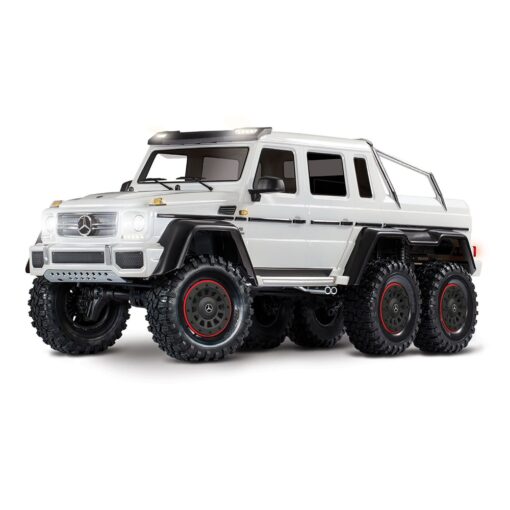 Toy Car for Kids - Diecast Exclusive Metal Pull Back Car Scale Model with Sound & Light, Mini Auto Toys for Kids (1:24 AMG 6x6 - White)