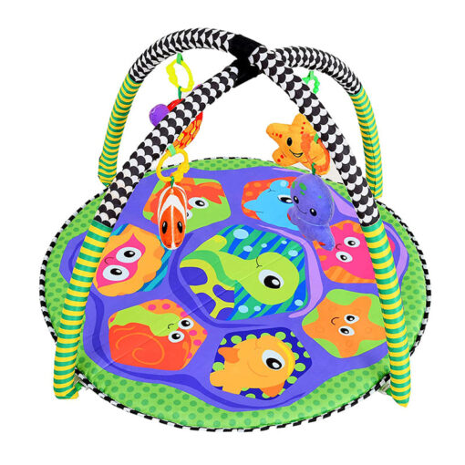 Turtle Baby Gym with Hanging Rattles and Teether - Multicolor (60 x 45 x 8 cm) - Image 5