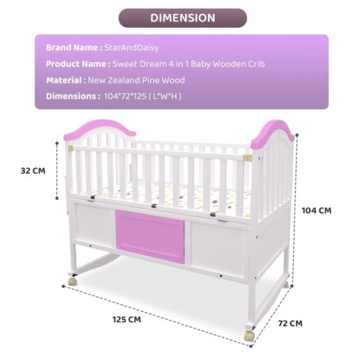 Wooden Baby Cot Swing