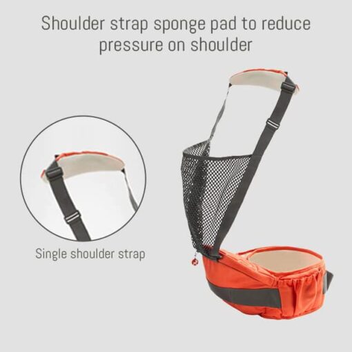 StarAndDaisy Baby Deer Series 6 in-1 Multipurpose Strong Baby Carrier with Belt (Orange) - StarAndDaisy - Image 4