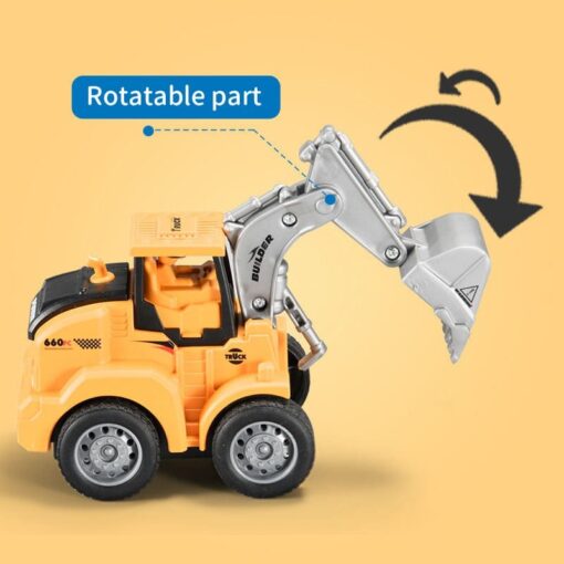 Press Construction Toy Car Model Vehicle Excavator Toys Children Toys for Kids Gift - Image 2
