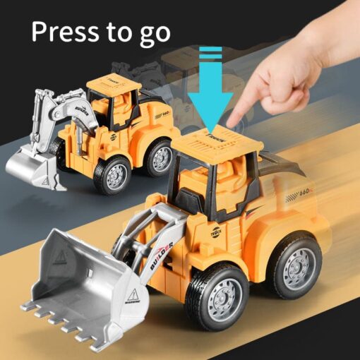 Press Construction Toy Car Model Vehicle Excavator Toys Children Toys for Kids Gift - Image 3