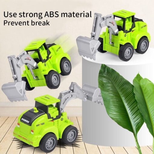 Press Construction Toy Car Model Vehicle Excavator Toys Children Toys for Kids Gift - Image 5