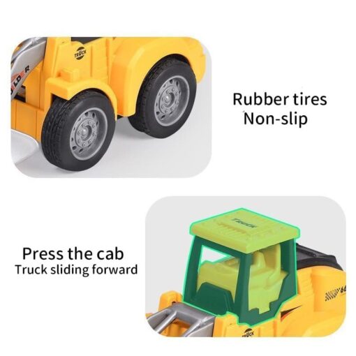 Press Construction Toy Car Model Vehicle Excavator Toys Children Toys for Kids Gift - Image 6