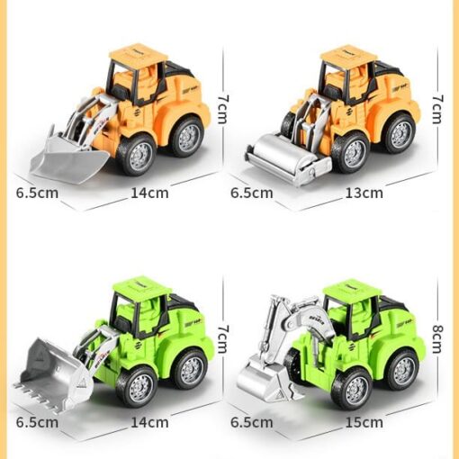 Press Construction Toy Car Model Vehicle Excavator Toys Children Toys for Kids Gift - Image 7