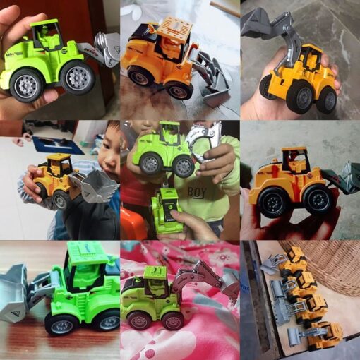 Press Construction Toy Car Model Vehicle Excavator Toys Children Toys for Kids Gift - Image 9
