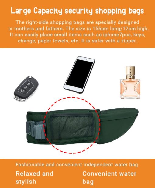 StarAndDaisy Baby Deer Series 6 in-1 Baby Carrier with Breathable Air Fabric & Cushion Padding for Comfort - Orange - Image 12
