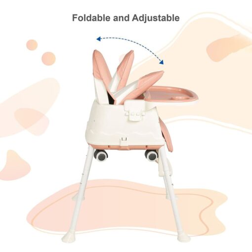 StarAndDaisy Comfort 3 in 1 Multifunctional High Chair for Baby - Adjustable Height Chair with Detachable Tray for Kids (Coffee) - Image 7