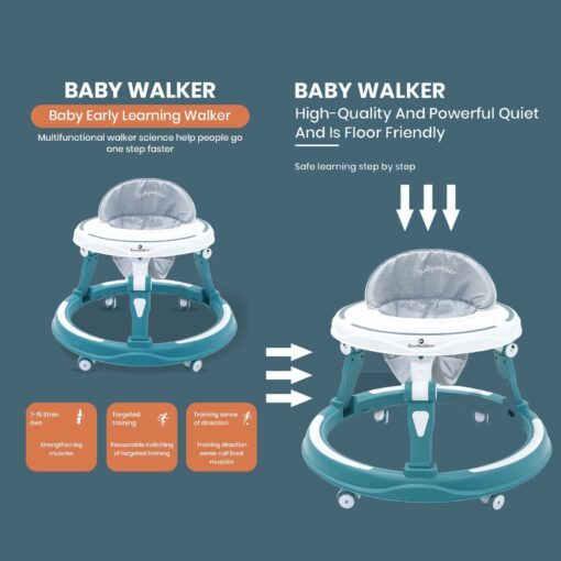StarAndDaisy Baby Walker with Adjustable Height for 6-18 Months Baby - Blue - Image 3