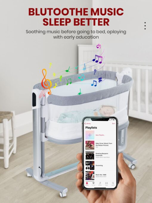 StarAndDaisy 4 in 1 Lynux Baby Crib converted into Playpen, Cradle, Bed Cum Cot with Height Adjustments, Breathable Net, Adjustable Portable Crib for Infant/Baby Multifunctional Crib - Image 2