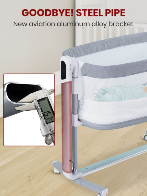 StarAndDaisy 4 in 1 Lynux Baby Crib converted into Playpen, Cradle, Bed Cum Cot with Height Adjustments, Breathable Net, Adjustable Portable Crib for Infant/Baby Multifunctional Crib - Image 6