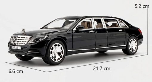XLG 1:24 Diecast Metal Model Cars Light Pullback Scale Model Cars (Mercedes Maybach S650 | M923T-1) - Image 7