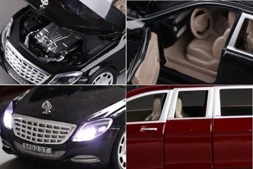 XLG 1:24 Diecast Metal Model Cars Light Pullback Scale Model Cars (Mercedes Maybach S650 | M923T-1) - Image 4