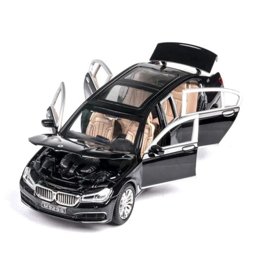 XLG 1:24 Diecast Metal Model Cars Light Pullback Scale Model Cars (BMW 760LI | M929G-1) - Image 3