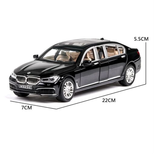 XLG 1:24 Diecast Metal Model Cars Light Pullback Scale Model Cars (BMW 760LI | M929G-1) - Image 5
