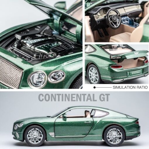 XLG 1:24 Diecast Metal Model Cars Light Pullback Scale Model Cars (Bentley Continental GT | M929J-1) - Image 3