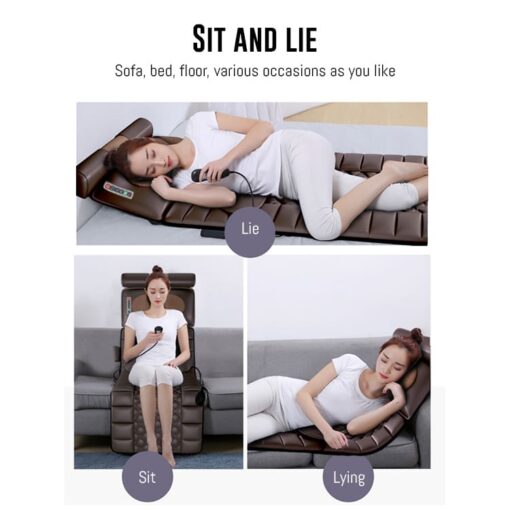 4D Massage Mattress - Kneading Heating and  Neck, Shoulder And Waist Massager (Grey) - StarAndDaisy - Image 11
