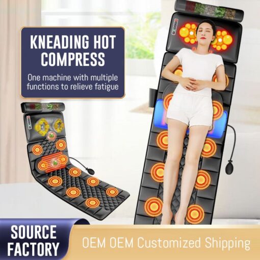 4D Massage Mattress - Kneading Heating and  Neck, Shoulder And Waist Massager (Grey) - StarAndDaisy - Image 13