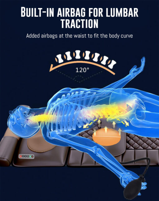 4D Massage Mattress - Kneading Heating and  Neck, Shoulder And Waist Massager (Grey) - StarAndDaisy - Image 18