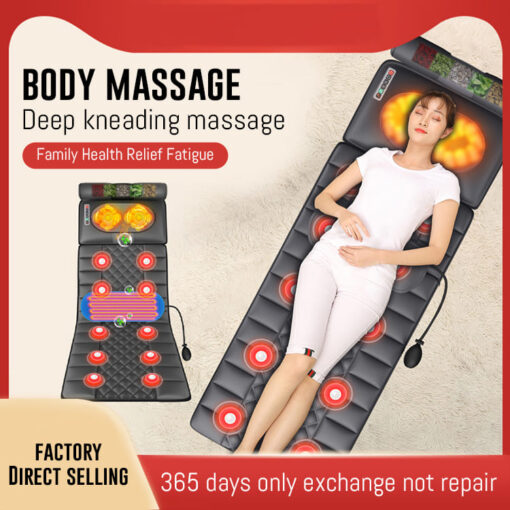 4D Massage Mattress - Kneading Heating and  Neck, Shoulder And Waist Massager (Grey) - StarAndDaisy - Image 5