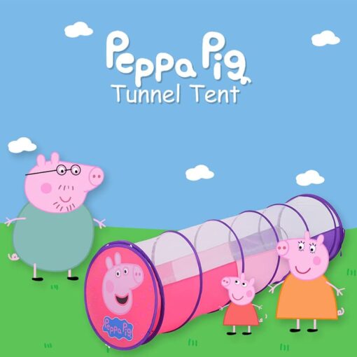 Pepa Pig Crawling Tent Tunnel for Kids Activity Toys Foldable Indoor Outdoor Play Tent - BIS Approved - Made in India - Image 2