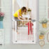 StarAndDaisy Metal Doorways Baby Gate With Door Walk Through Easy Step No Need Tools No Drilling 83 by 90 cm White